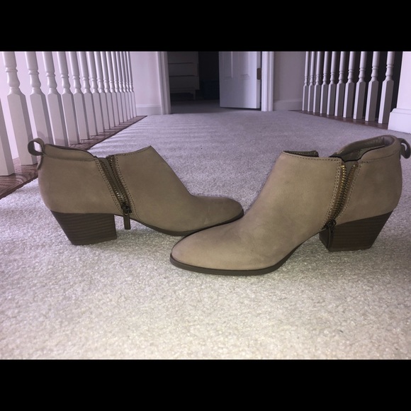 Franco Sarto Shoes - Tan Suede Booties